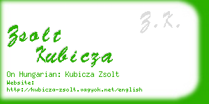 zsolt kubicza business card